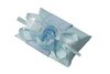 Gondeldoos blauw 7x6.5cm p/st strik en speen