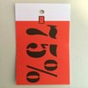 Hangetiket 75% 35x70mm p/250st rood/zwart