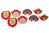 Houten figuren aap/leeuw/auto/ plakker p/25st