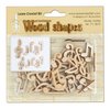 Houten figuur Musical notes p/set