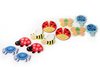 Houten insecten assorti plakker p/25st