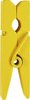 Knijper 3.5cm p/12st geel hout