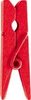 Knijper 3.5cm p/12st rood hout