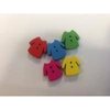 Knoop jurk willekeurige kleuren1.3x1.3cm p/4st hout