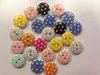 Knoop stip 1.5cm p/4st diverse kleuren hout