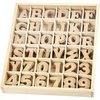 Letters &amp; cijfers 4cm p/288st hout