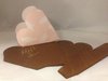 Houten mal hartendoosje 7.5x7x2.5cm p/st