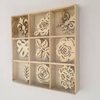 Ornament high tean 10.5x10.5cm p/45st hout
