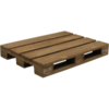 Houten pallet 18.5x13.5x2.3cm p/st klein