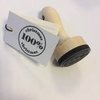 Stempel ronde 100% christmas 3cm p/st hout