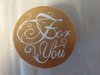 Stempel ronde For you 4cm p/st hout