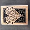 Stempel barok hart 5.8x7.5cm p/st hout