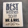Stempel Best wishes to the 6.3x5cm p/st hout