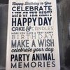 Stempel Celebrate 12.7x8.7cm p/st hout
