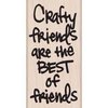 Stempel crafty friends 5x10cm p/st hout