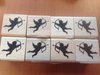 Stempel Cupido links kijkend 2.4x2.6cm p/st hout