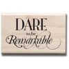 Stempel Dare to be  6.3x3.8cm p/st hout