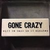 Stempel Gone crazy 10x3.8cm p/st hout