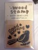 Stempel Good morning vogeltje 3x3cm p/st hout