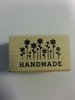 Stempel handmade met bloemetjes p/st hout