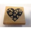 Stempel hart met bloem en lelli p/st hout