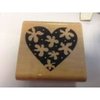 Stempel hart met grote bloem 4x4cm p/st hout