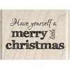 Stempel have..  merry christmas 7x5cm p/st hout