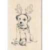 Stempel holiday puppy 7x10cm p/st hout