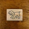Stempel hondje p/st hout