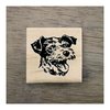 Stempel hondje hoofd p/st hout
