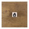 Stempel huisje 1.8x1.8cm p/st hout