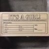 Stempel Its a girl 10.2x5cm p/st hout