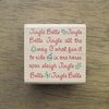 Stempel Jingle bells 5x4.8cm p/st hout