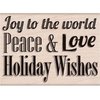 Stempel joy top sthe world peace 7x5cm p/st hout