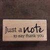 Stempel Just a note 6.4x3cm p/st hout