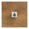 Stempel kerstboom met ballen 1.9x1.9cm p/st hout
