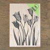 Stempel kranten Tulpen 7.2x10.2cm p/st hout
