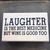 Stempel Laughter 8x5cm p/st hout