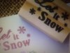 Stempel let it snow 4x2.5cm p/st hout