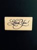 Stempel love you! Sierlijke letters p/st hout