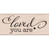 Stempel loved you are 7.6x7.6cm p/st hout