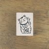 Stempel Lucky cat groot hout