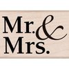 Stempel Mr &amp; Mrs 3.2x5cm p/st hout