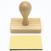 Stempel rechthoek met plaklaag p/st hout