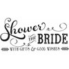 Stempel Shower the bride 10x5 p/st hout