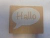 Stempel hallo tekstballon 4x5cm p/st hout