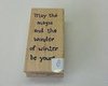 Stempel tweedehands nr8 may the magic  7.5x3.5cm p/st hout