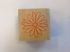 Stempel vierkant bloem p/st hout
