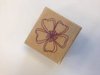 Stempel vierkant bloem p/st hout