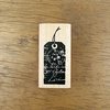 Stempel vintage tag 5x2.5cm p/st hout